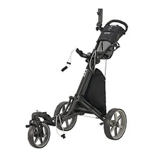 KVV 3 Wheel 360 Rotating Front Wheel Foldable Golf Push Cart Black/Charcoal