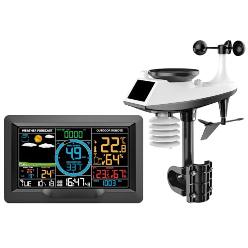 Weather Station with Wireless External Sensor and Anemometer