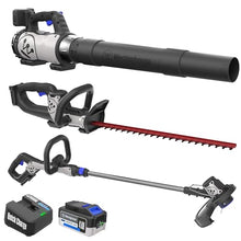 Westinghouse 20V Cordless Leaf Blower, 350 CFM, 110 MPH + 22" Cordless Hedge Trimmer, Dual-Action Steel Blades + 2-in-1 Cordless String Trimmer & Edger, 12" Cutting Path with 4.0Ah Battery & Charger