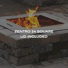 Breeo Zentro Fire Pit Insert - Stainless Steel, Square 24 in with Lid