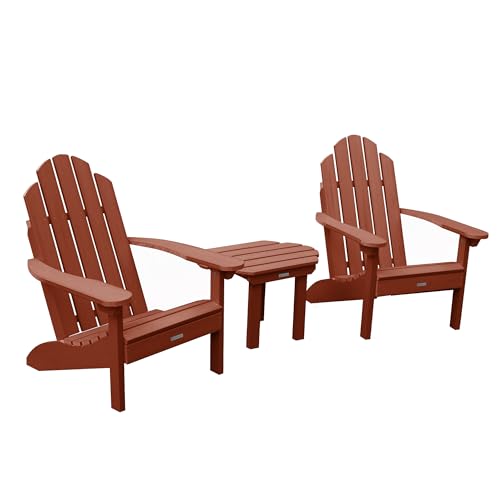 Highwood AD-KITCLAS5-RED The Adirondack Collection Westport 3pc Set with Side Table, Rustic Red