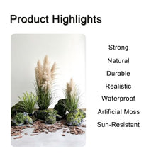 YXLLGS Artificial Moss Fake Rock, PU Foam Landscape Rock, Stones for Garden Landscaping, Natural and Realistic, for Landscaping Lawns and Gardens