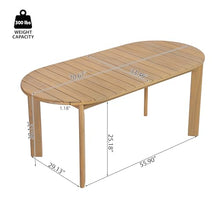 Christopher Knight Home Linda 70.67" Outdoor Dining Table, Solid Acacia Wood Patio Table for Patio Furniture Set, Modern Dining Table with Slat Panel Oval Top for Deck Garden Backyard, Light Teak