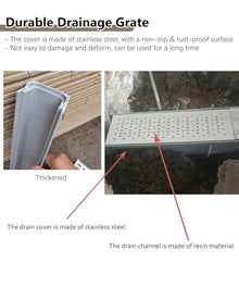 Sewer Drain Cover,Efficient Shower with Porous Grille - U-Shaped Grate for Fast Drainage, Indoor & Outdoor Use