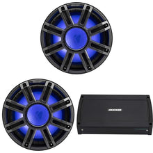 KICKER 12-Inch Premium Marine Subwoofer & 4-ohm Marine Amp Bundle