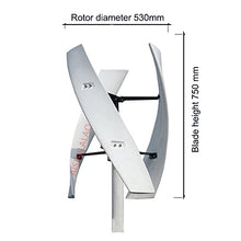 AISINILALAO 10000W Vertical Wind Turbine Power Generator, 3-Blade 12V-220V Electric Generator with MPPT Charger Controller for Home Street Lighting(White),12v