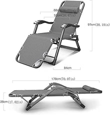 Load-Bearing 440 Ib Outdoor Lounge Chairs- Stylish Folding Lounge Chair for Outdoor Pool Beach Patio Lawn- Durable Oxford Fabric
