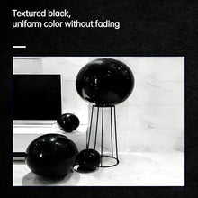 YDJIANCAI 1 Pcs Gazing Ball, Stainless Steel Garden Mirror Globe, Polished Ornament Sphere, Hollow Floating Reflective Hemisphere, Home Outdoor Pond, Black(Size:18.89 in/48 cm)