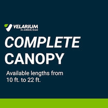 Velarium RV Canopy/Roll Tube White 19' Complete Canopy with 12V LED Light, Sewn Seams, Available Lengths from 10' to 22' - RVs, Tailgating, and Outdoor Events with Reliable Coverage
