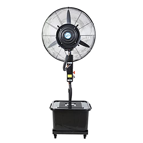 KaBuea 380W High Power Misting Fan, 120° Oscillation, 3 Speeds, 65-81 Inch Adjustable Height for Garden, Lawn & Greenhouse(One Color,30in)