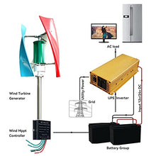 600W Turbine Generator Kit, Portable Vertical Helix Wind Power, Turbine Generator Kit With Charge Controller for Marine RV Home,24V
