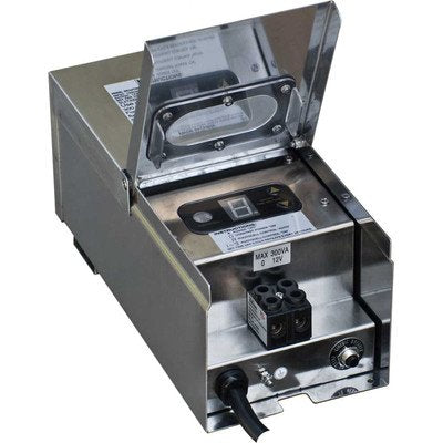 Dabmar Lighting LVT300-SUB/SS Submersible 300W Transformer with Timer/Phot, Stainless Steel Finish