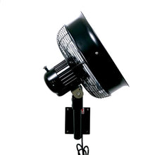 HydroMist Outdoor Oscillating Shrouded Misting Fan, 14 Inch, Black