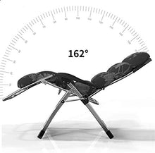 JIOLLGBBM Lightweight Zero Gravity Patio Lounger Chair, Extra Large Outdoor Folding Sun Deck Chair, Reclining Garden Chair, Home Lounge Chair with Cotton Pad, Supports 260kg (N) (R)