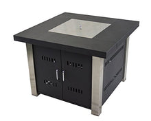 Pleasant Hearth OFG901T Montreal Square Gas Fire Pit Table, 38"