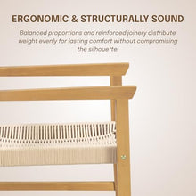 NTC Terra 8 Pieces Solid Wood Armchairs with Handwoven Rope Seat & Back, Indoor & Outdoor Dining Chairs for Patio Dining Sets, Modern Patio Chairs with Arms, Easy Assembly, Natural