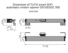 Olideauto Automatic Greenhouse Window Closer,Smart WiFi Automatic Window Opener with Wireless Rain Sensor and Thermohygrometer Running Trip 11-4/5''