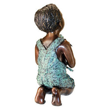 Design Toscano Friend Boy with Frog Garden Statue Two Tone Bronze & Verdigris