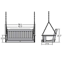 Highwood Lehigh Porch Swing, 4 Feet, Harbor Gray