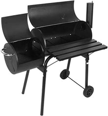 qiuqiu Charcoal Barbecue Grill Smoker Outdoor Garden BBQ Trolley with Wheels and Temperature Gauge for Camping Picnic Party Barbecue Charcoal Portable BBQ Grill Garden