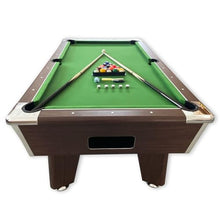 SIMBASHOPPING USA 7FT Coin Operated Pool Table Green - Competition Green, Brown