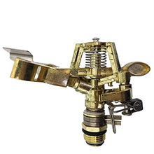 GUSTYT Automatic Rotation Lawn and Garden Sprinkler Metal Alloy DKL805 Golden Yellow