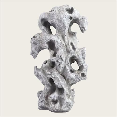 Fiberglass Decorative Fake Stones, Realistic Texture of Fake Rock, Landscape Fake Rocks, Non-hollow Artificial Fake Stone, Faux Stone for Outdoor Garden, Farm, Indoor Decoration(28.4*18.1*10.2in)