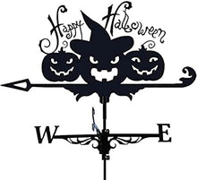 Metal Weathervane Outdoor Stainless Steel Weather Vane Yard Wind Vane Direction Wind Direction Indicator for Farm Yard Garden Gazebo Decorations (Horseback Riding) (Pumpkin Head)