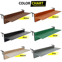 Balcony Bar Table for Railings, Outdoor Folding Deck Rail Table for Patio, Balcony Hanging Desk for Many Railings Compatible, Wooden Bar Serving Table for Porch (Black, XL: 47.3 x 11.8 inches)