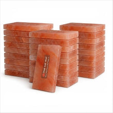 Himalayan Pink Salt Tiles 8x4x1 Pack of 30, Natural Himalayan Salt Bricks for Sauna Walls, Spa, Salt Wall Panels, DIY Home Decor