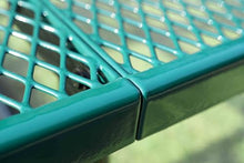LifeYard Heavy Duty 10' KD Rectangular Metal Picnic Table with 3 Legs, 120" L x 62" W, Expanded Metal (Green)