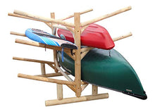 Log Kayak Rack 2 Canoe + 4 Kayak/SUP Rack Unfinished