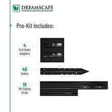 Dreamscape PRO Aluminum Landscape Edging - Easy Install Professional Border - 120ft Total - Black Anodized