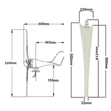 800W Home 6 Blades Wind Turbine,12V 24V 48V AC Permanent Magnet Wind Turbine Suitable for Household Power Generation, Camping, Boat Use,48v