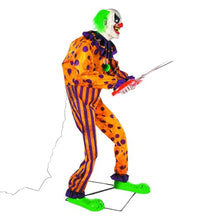 6 Ft. Animated Light-Up Yellow & Black Snippers the Clown Halloween Decoration