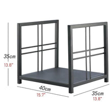 WXPWAMZ Log Store Firewood Rack Indoor Metal Fireplace Wood Storage Holder Wood Rack For Firewood Indoor Outdoor Fireplace Tools Black,