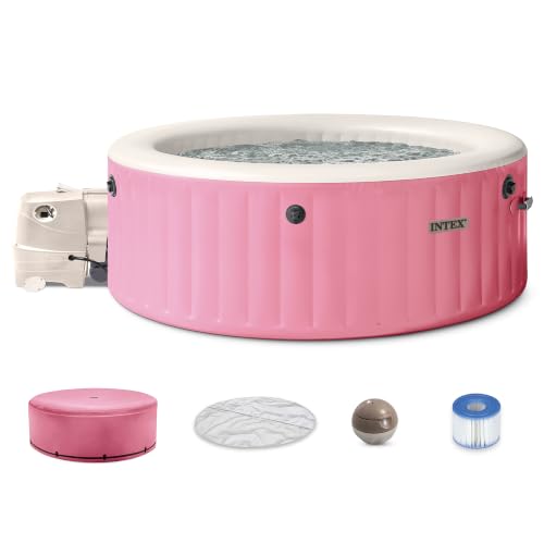 INTEX PureSpa 4 Person Inflatable Hot Tub with Energy-Efficient Spa Cover