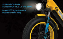 YinZhiBoo Electric Bike for Adults 750W Motor Ebike 20" x 4.0 Fat Tire Step-Thru Electric Bicycle Yellow