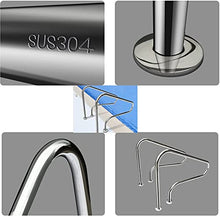 Handrail Pool Safety Handrail, 304 Stainless Steel Pool Railing, Swimming Pool Hand Rail with 4ft Blue Grip Cover, Complete Mounting Accessories