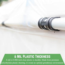 Farm Plastic Supply Clear Greenhouse Plastic Sheeting 6 mil 1 Year UV Resistant Polyethylene 60' x 80'