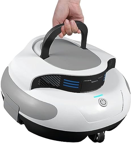KANGJIEM Automatic Pool Cleaner, Powerful Robotic Pool Vacuum with 2 Motors, Wall Climbing,100 Mins Running Time for Above-Ground Pools Up to 1000 Sq.ft