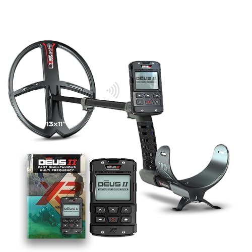 XP Metal Detectors Deus II RC - Waterproof and Multi Frequency, Ideal for Treasure and Relic Hunting - with 13x11'' FMF Coil (34x28cm), Wireless Remote Control and S-Telescopic stem (DEUS2-34FMFRCEA)