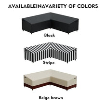 OHZI3Q 420D Outdoor V-Shaped Heavy Sofa Cover Duty Lawn Furniture Waterproof Patio Couch Cover for Sofa(Stripe,215x215x85x78cm)