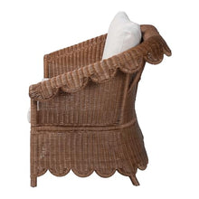 bali & pari Detta Natural Rattan Loveseat with Cushion - Handwoven Wicker Settee