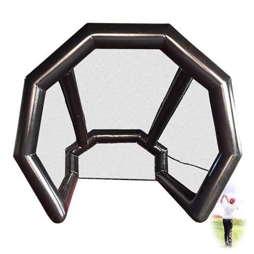 INTSUPERMAI Inflatable Golf Practice Net Black