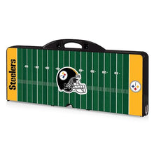 PICNIC TIME NFL Pittsburgh Steelers Picnic Table Portable Folding Table with Seats and Umbrella