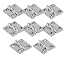 8 Pcs 316 Stainless Steel Hinge Boat Square Deck Cast Door Hinge Polished Hardware Boat Accessories 38mm/40mm/50mm(50x50mm x 8pcs)