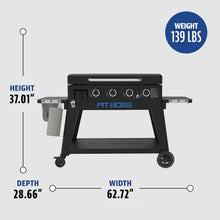 Pit Boss 4-Burner Propane Gas Non-Stick Ceramic Coated Rust-Resistant Portable Lift-Off and Stationary Griddle Grill with Hard Cover, 647-Sq. In. (35" L x 18" W) Cooking Space, 46,000 BTU, Black