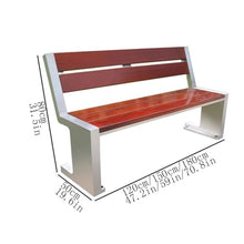 YXIANG56Q Buffet Sideboards Park Outdoor Double Chair, Wooden Backrest Bench, Steel Garden Patio Lounge Seat for Dining Room(Large)