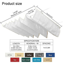 Shade Cloth Breathable Sail,Heavy Duty Wave Sun Shade Sail,Anti-UV Retractable Wave Sun Shade Canopy,Hang Down U Shape Wave Awning,Wave Shade Cover for Outdoor Patio Porch(W2.4*L15m/W7.87*L49.21ft)